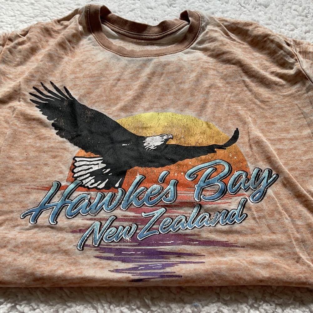 New Zealand Graphic Vintage Retro Tee Shirt Top